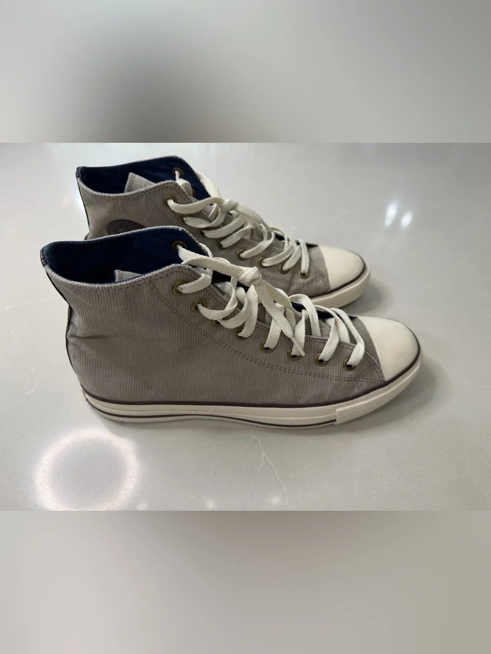 Converse Chuck 70 High Top Corduroy Sneakers Grey, Men’s 10